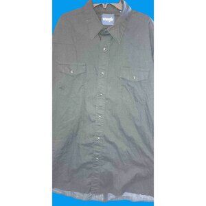 Wrangler Mens Black Long-Sleeve Western Shirt With Snap Closures XL